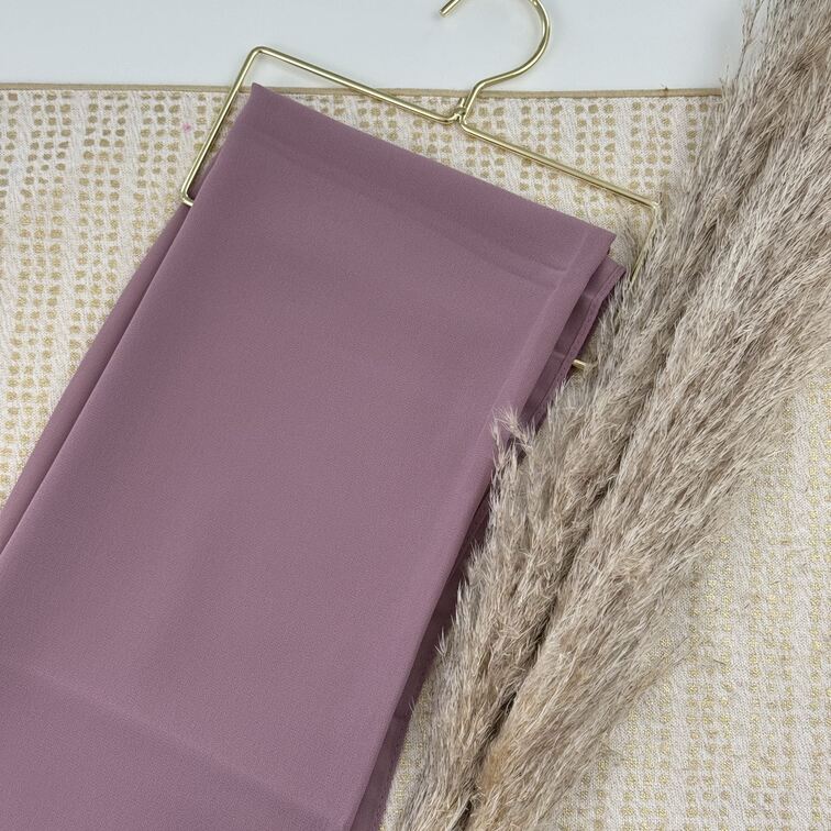 Chiffon Hijab in Lavender Blush, lightweight and smooth with a soft drape, offering breathable comfort and versatile styling for everyday wear.