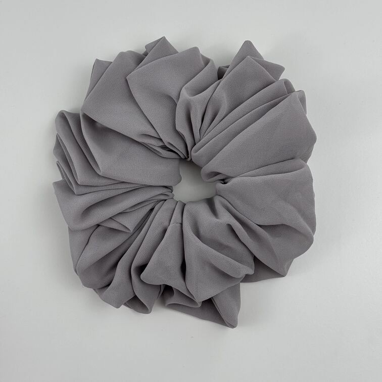 Soft chiffon scrunchy hair tie, stretchable and elastic for a comfortable, all-day hold without pulling or damaging hair